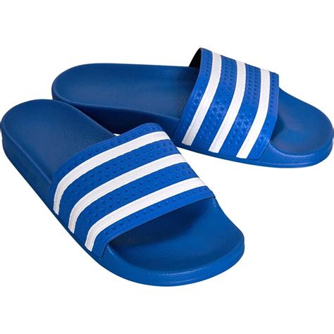 adidas slipper bruin blauw|Adidas bad slippers.